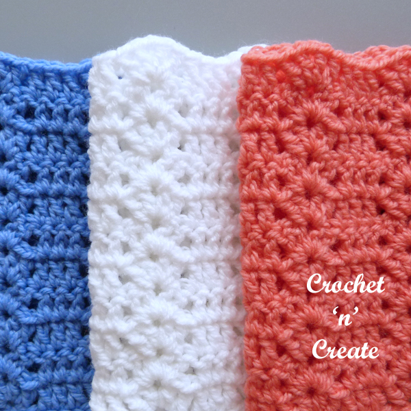 crochet shells-block stitch