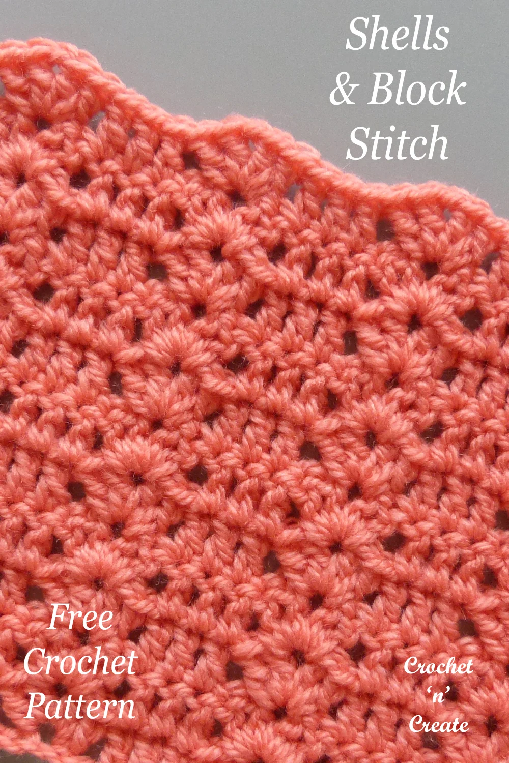 crochet shells-block stitch