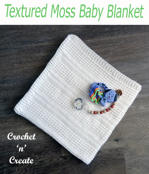 textured moss baby blanket