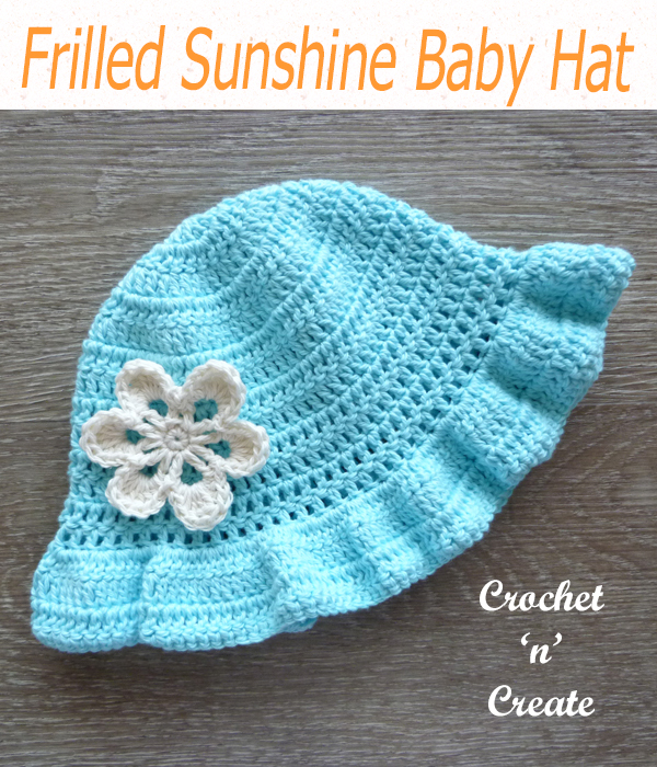 frilled sunshine baby hat