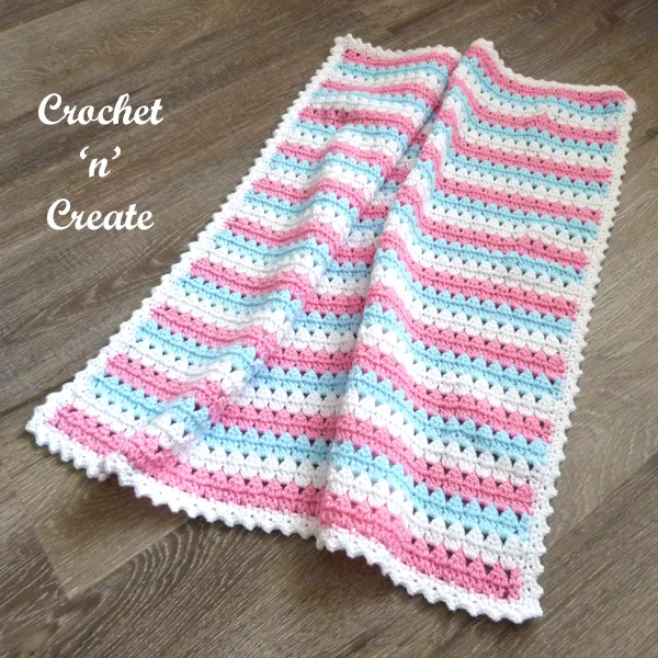 crochet diamond charm infant cover