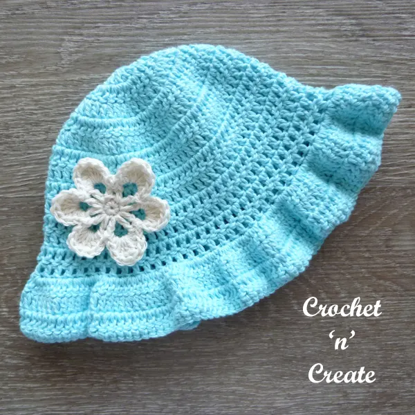 frilled sunshine baby hat