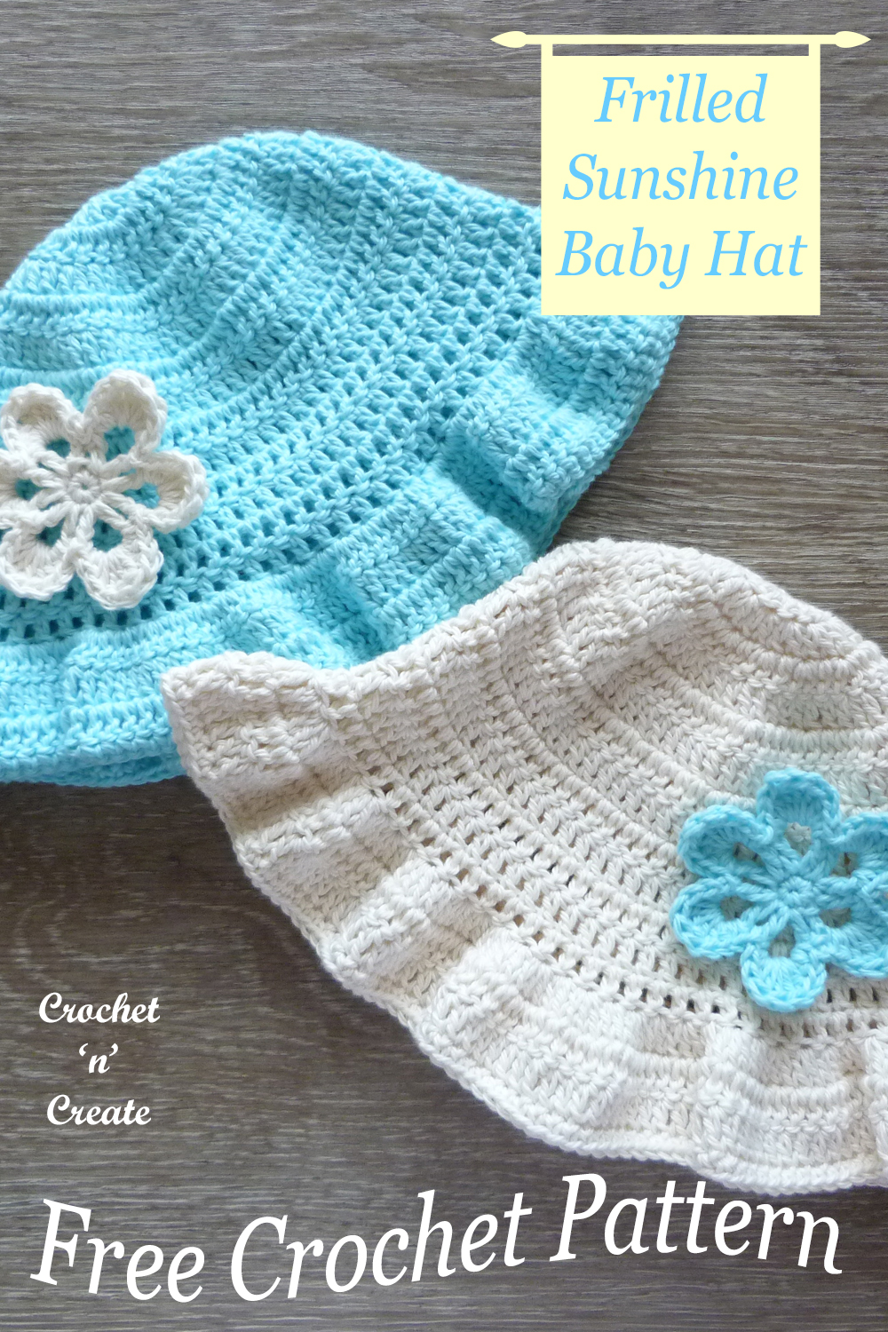 frilled sunshine baby hat