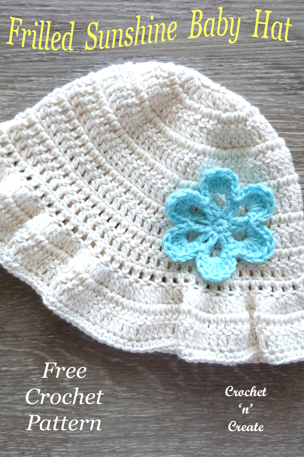 frilled sunshine baby hat