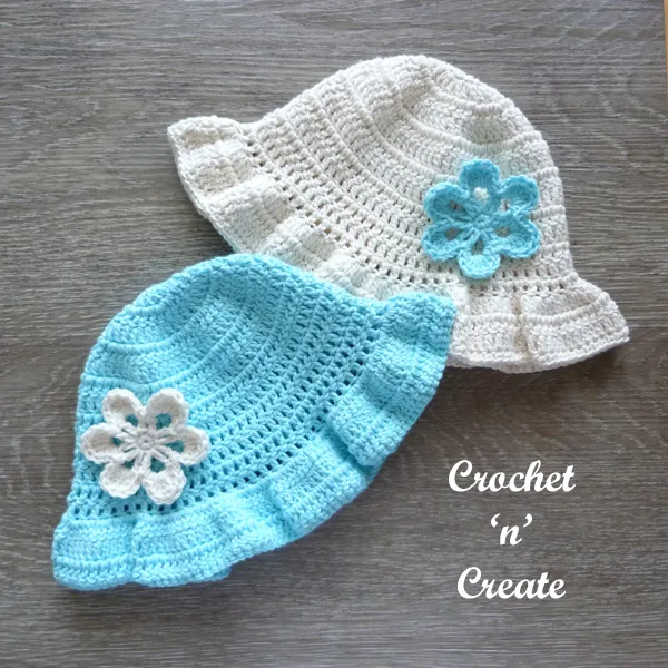 frilled sunshine baby hat