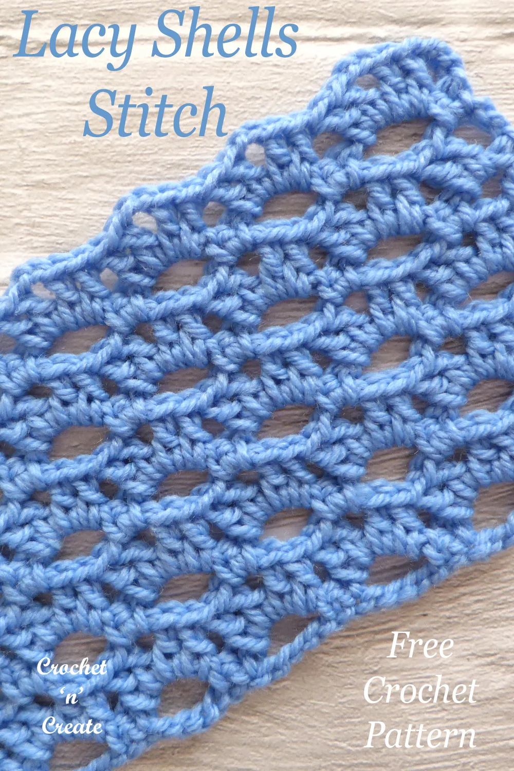 crochet lacy shells stitch