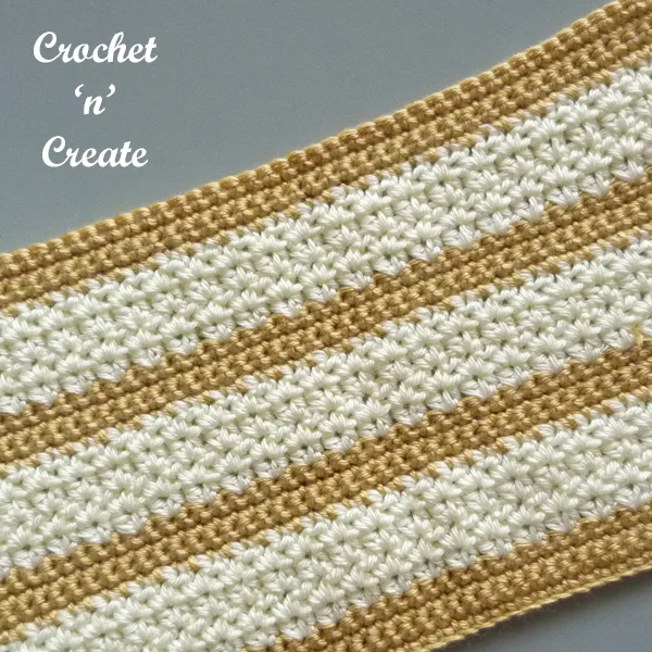 half double crochet v-sc stitch