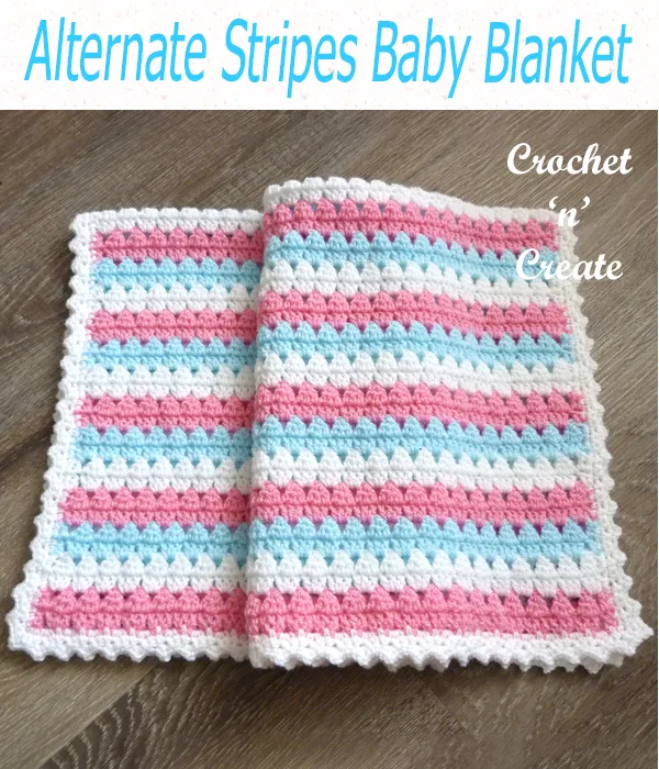 alternate stripes baby blanket