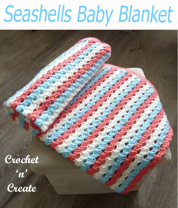 seashells baby blanket