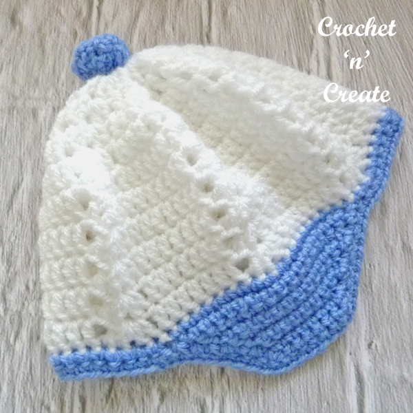 crochet baby peaked cap