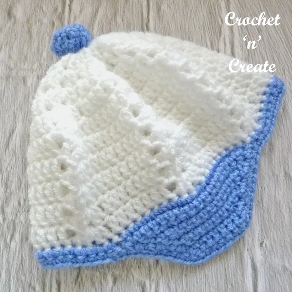 crochet baby peaked cap