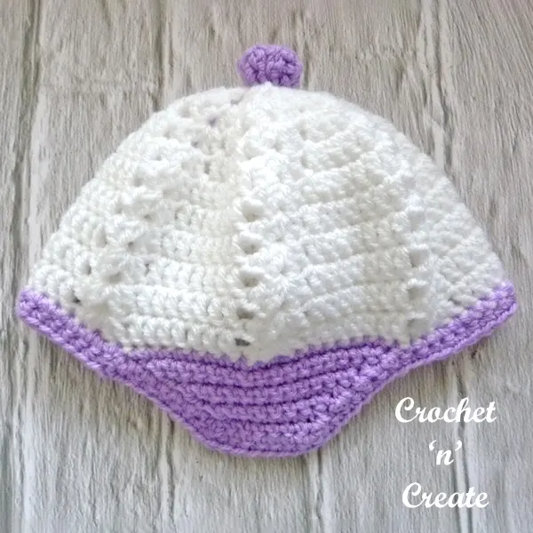 crochet baby peaked cap