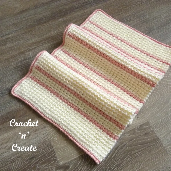 reversible crochet baby blanket