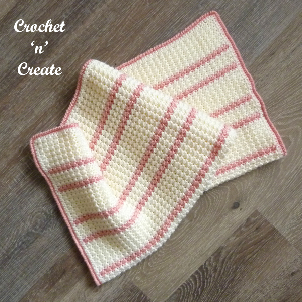 reversible crochet baby blanket