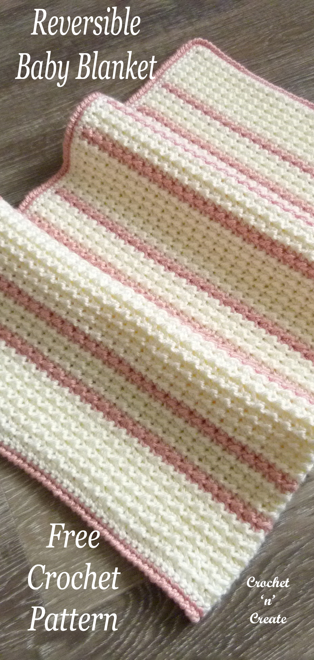 reversible crochet baby blanket