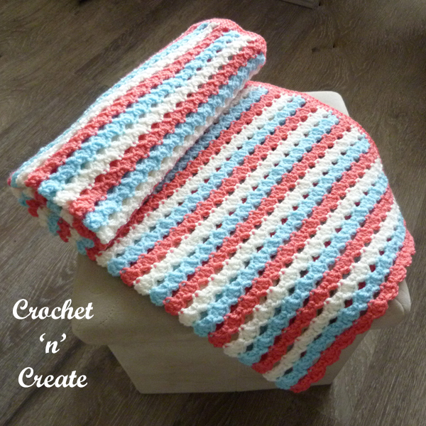 crochet seashells baby blanket