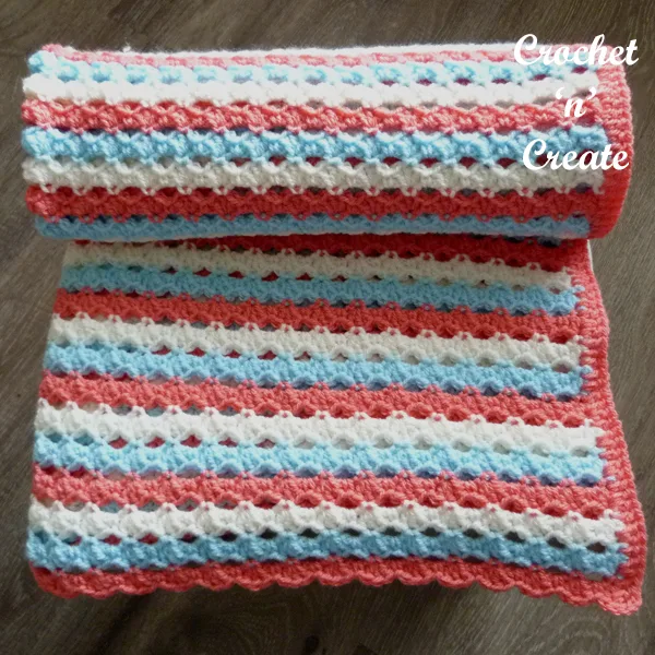 seashells baby blanket