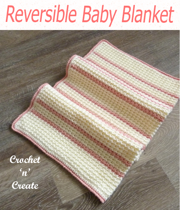 reversible crochet baby blanket