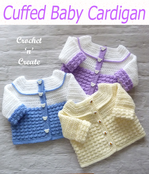 cuffed baby cardigan