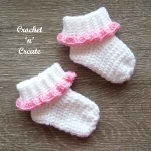 free crochet baby girl socks - Crochet 'n' Create