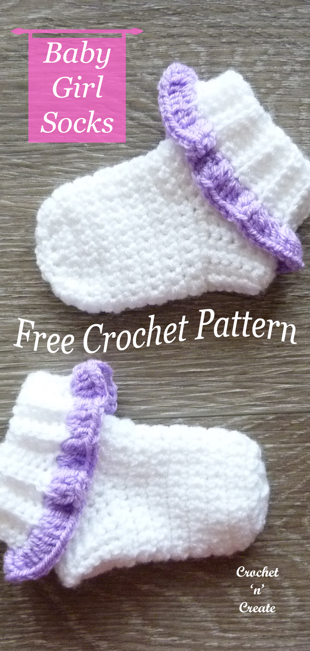 free crochet baby girl socks