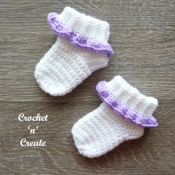 free crochet baby girls socks