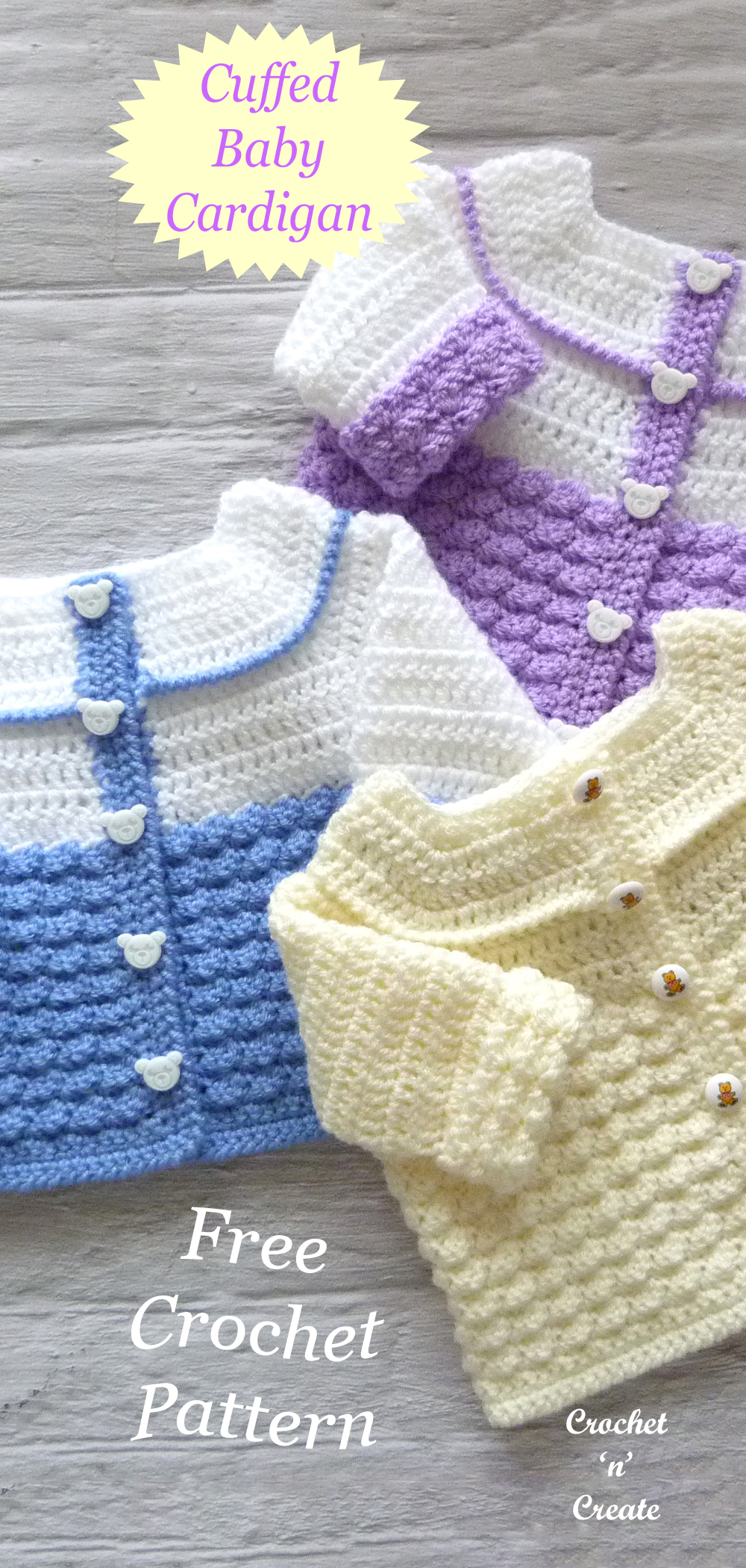 free crochet baby cardigan pattern