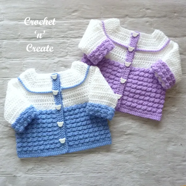 crochet babies cardigans