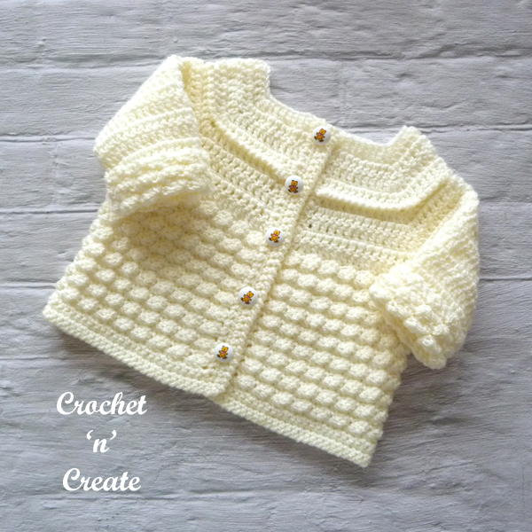 baby cardigan free crochet pattern