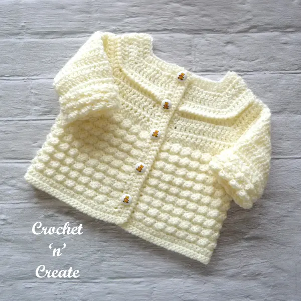 baby cardigan free crochet pattern