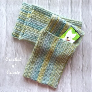 Crochet Easy Pocket Scarf Free Pattern on Crochet 'n' Create