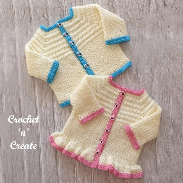 crochet baby boy-girl cardigan