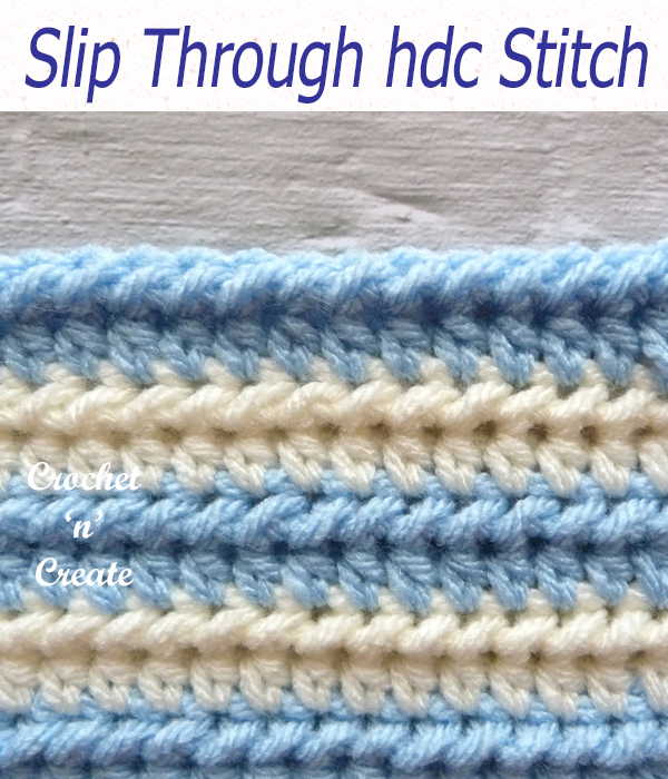 slip through half treble stitch