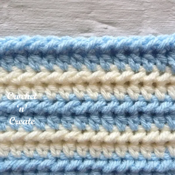 crochet slip through hdc stitch