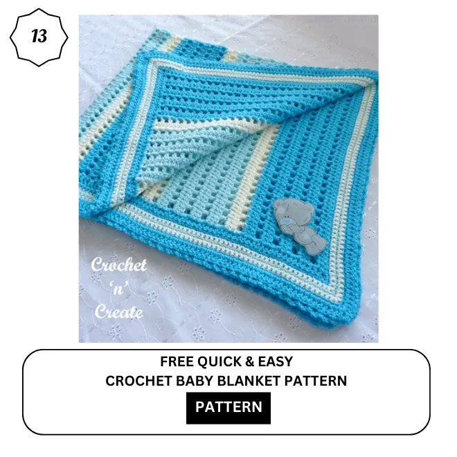 15 Free Crochet Easy Baby Blankets