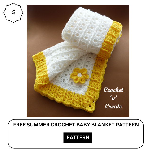 15 Free Crochet Easy Baby Blankets