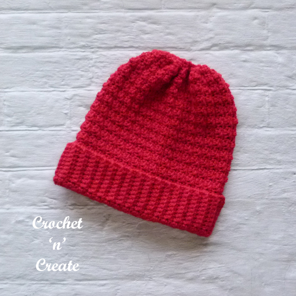 crochet crinkle stitch beanie