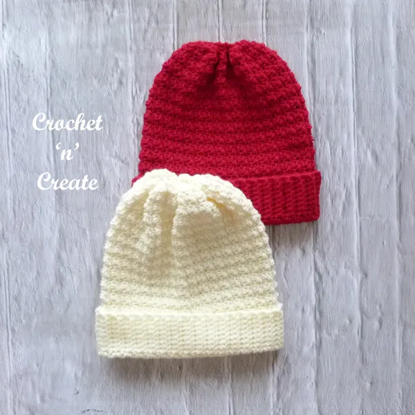 Crinkle Stitch Beanie Hat