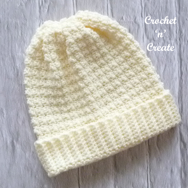 crochet Crinkle stitch Beanie