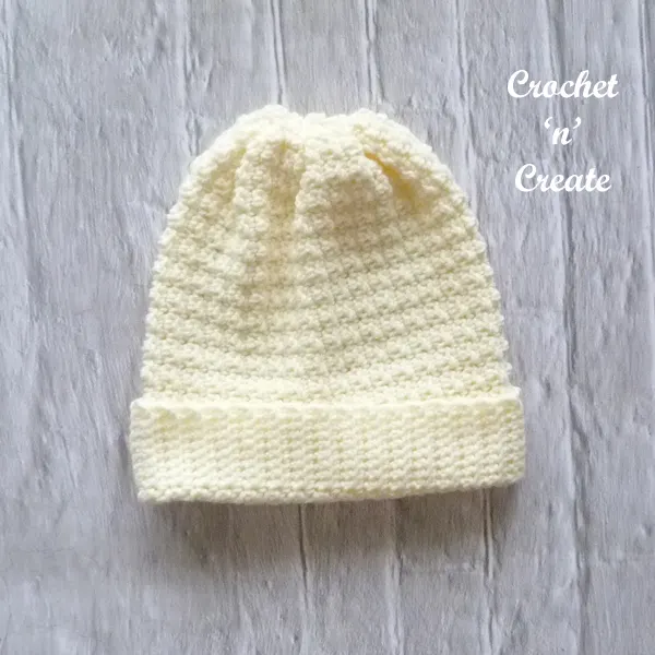 crochet crinkle stitch beanie