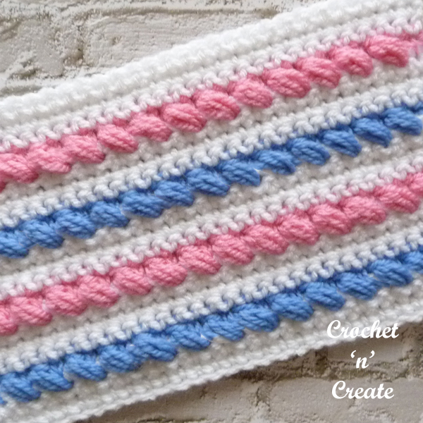 crochet slanting crossed puff stitch7