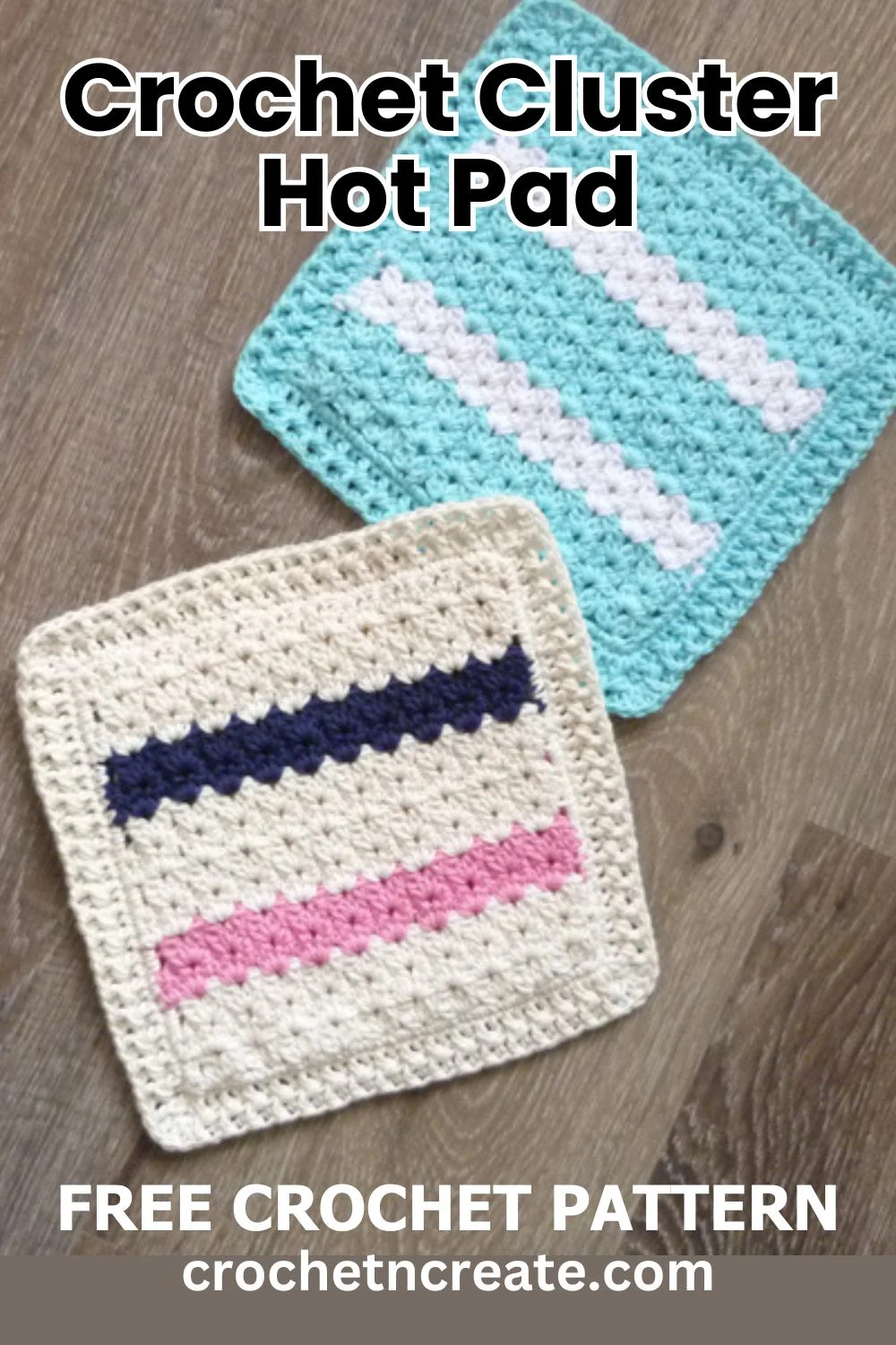 crochet cluster hot pad