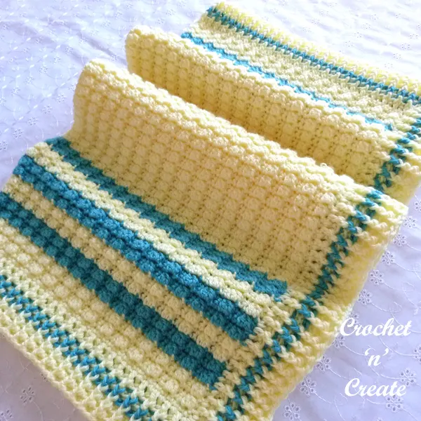 front loop cluster baby blanket