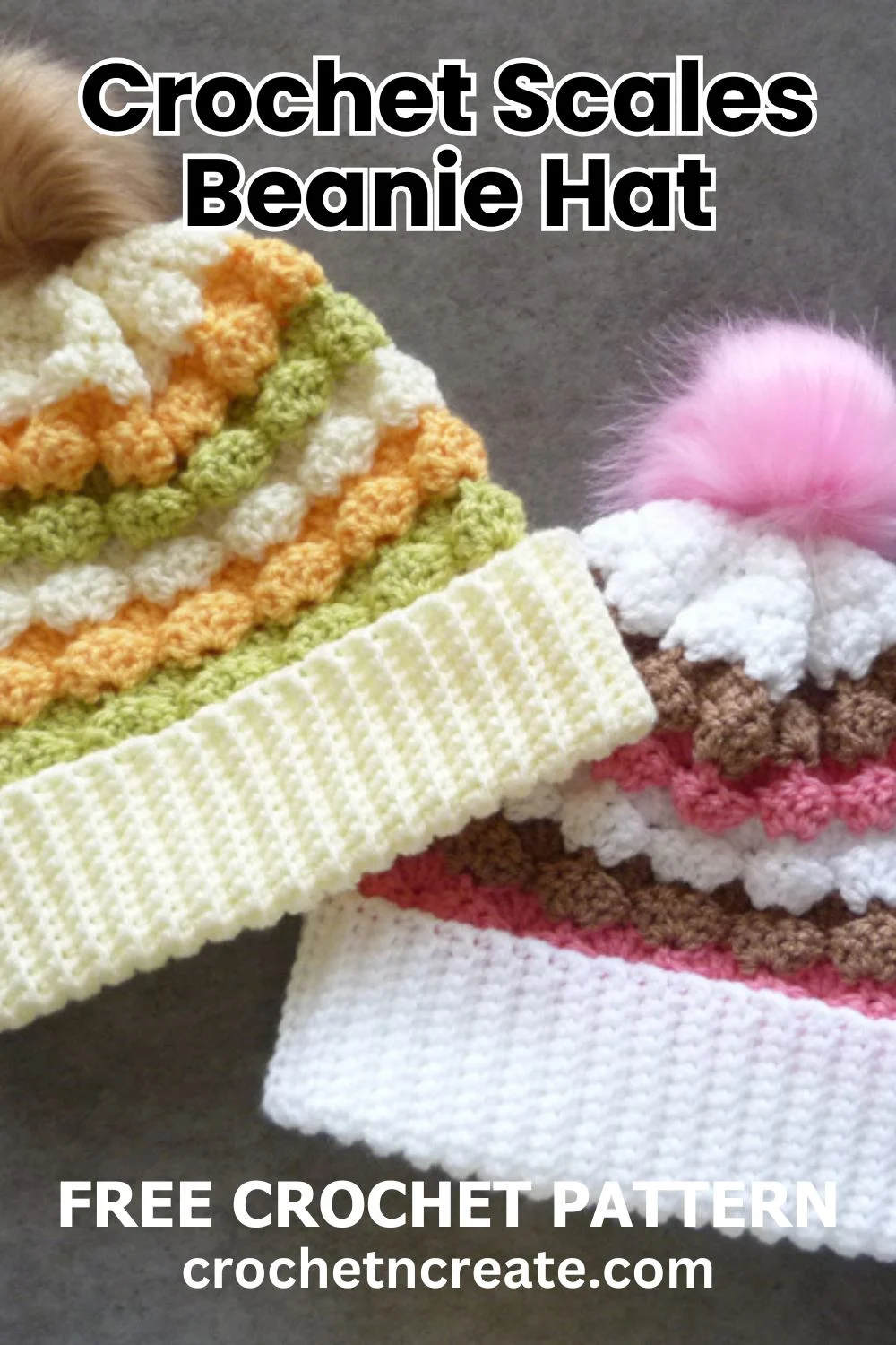 Crochet Scales Beanie Hat