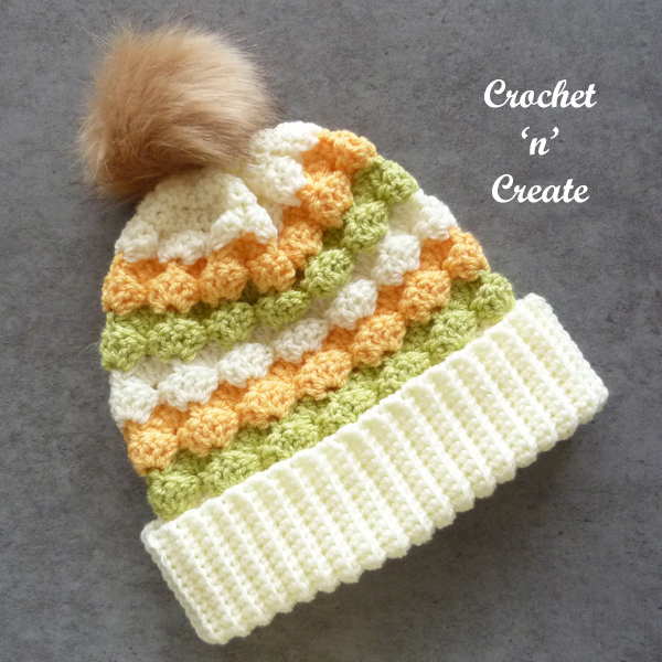 crochet scales beanie hat