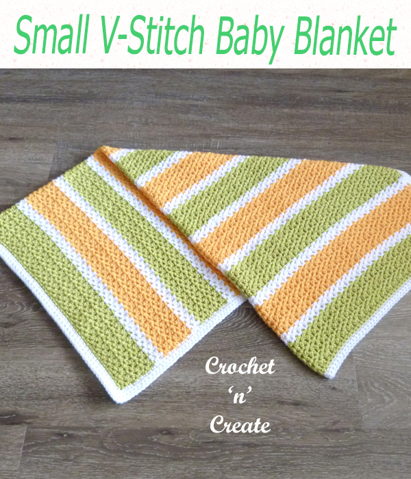 small v-stitch baby blanket