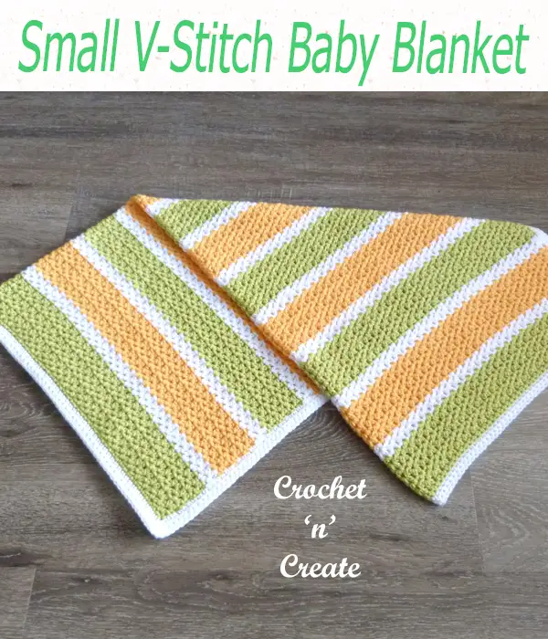 small v-stitch baby blanket