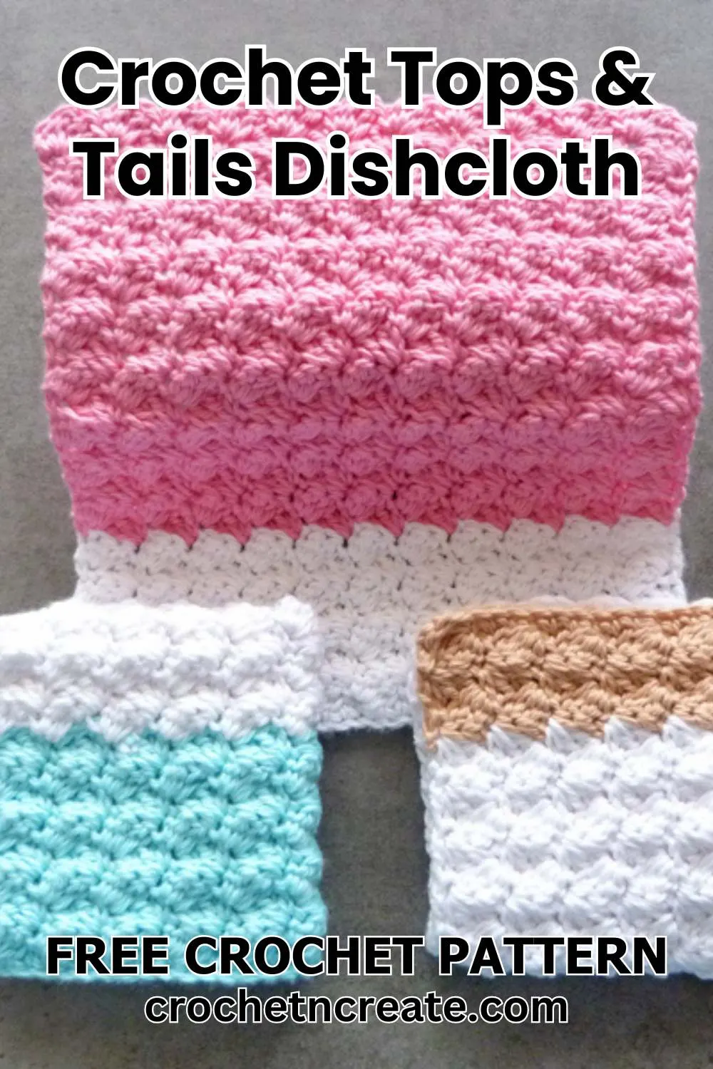 Crochet Tops-Tails Dishcloth