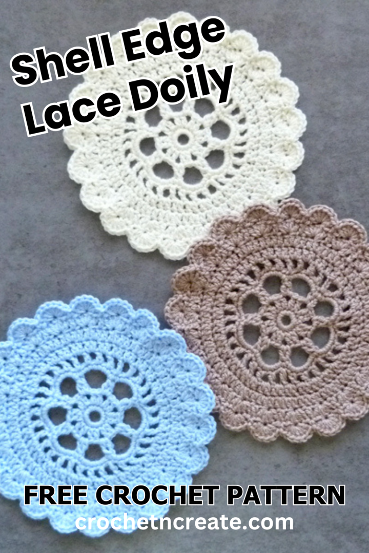 Shell Edge Lace Doily Free Crochet Pattern on Crochet 'n' Create