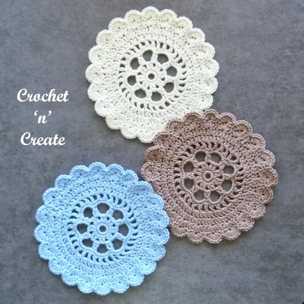shell edge lace doily